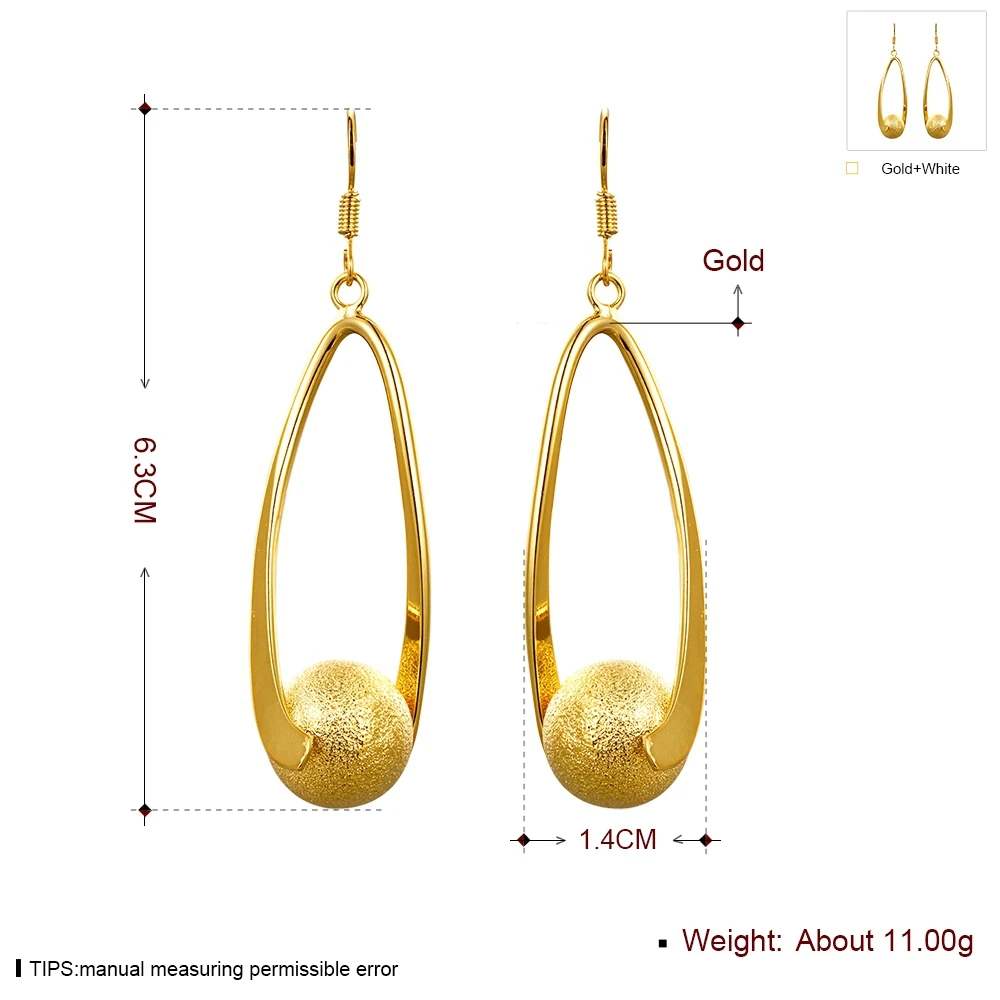 K gold ball pendant earrings (3)