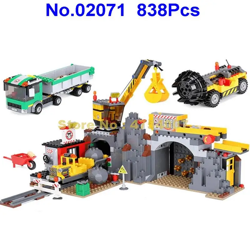 

838pcs city mine mining building block 4 figures 4204 Toy