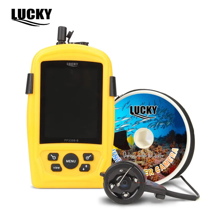 LUCKY FF3308-8 Portable Underwater Camera Fishing Inspection System CMD sensor 3.5 inch TFT RGB Waterproof Monitor 20M Cable #B0