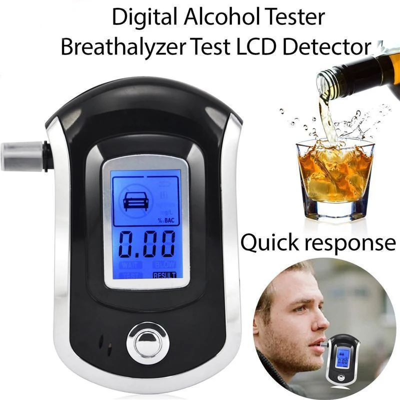 

Breath Alcohol Testing Alcohol Test LCD Digital Police Breathalyzer Tester Analyzer Detector Blow Alcohol Content Tester Display