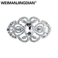 WEIMANJINGDIAN épingles à broche en strass plaqué, couleur argent, décoration artistique, pour femmes ou Bouquets de mariage