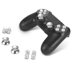 Ручка металлическая кнопка 7 в 1 комплект для PS4 Контроллер заряда 4 замена металла Dpad + ДЖОЙСТИК Кепки + пуля кнопки клавиши