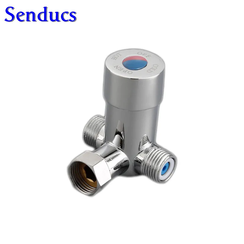 senducs горячей холодной anglve клапан для сенсорный смеситель для ванной горячей холодной воды с Твердый латунный угловой вентиль