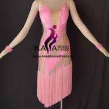 KAKA-L1558, Женская Одежда для танцев, латинское платье c бахромой для девочек, платья для сальсы, танго, Самба Румба Чача платье латиноамериканское танцевальное платье