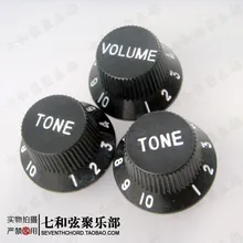 Schwarz körper weiß wörter e-gitarre lautstärkeregler/klangfarbe knopf/potentiometer kappe