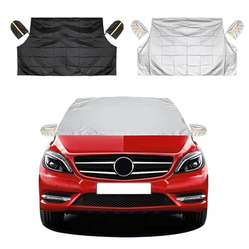 

Windscreen Car Cover Frost Snow Ice Shield Shade Windshield Sunshades Half Size Car Covers Sun Shade Protector Mat Magnetic