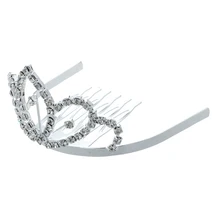 Серебряный Позолоченный Rhinestone Кристаллическое Лотос Люкс Тиара Волосы Расческой Pin Свадьба
