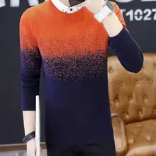 Новинка года в осень для мужчин с длинным рукавом вязаный свитер воротник рубашка, которая cultivate one's morality Мужчин's свитеры для женщин