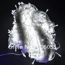 5 шт./лот 50 м 400 Светодиодов Фея огни строки 220 В ЕС Plug для свадьбы Рождество вечер Фея свет гирлянда рождественские украшения-белый