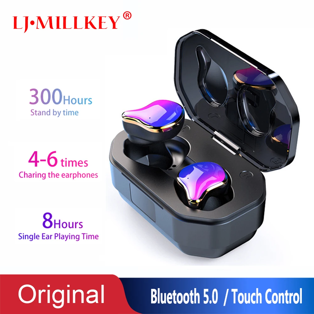 

Touch Control TWS Bluetooth 5.0 Earphone Mini Wireless Earphones Stereo Headset with Microphone IPX7 Waterproof Earbuds YZ262
