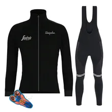 2019 Spring/autumn New Black Long Sleeve Cycling Jersey Set Bib Pants Ropa Ciclismo Bicycle Clothing MTB Bike Jersey Men Clothes arsuxeo tight running clothes cycling long sleeve jersey set wicking ciclismo ropa mtb clothing fitness long jersey sets for men