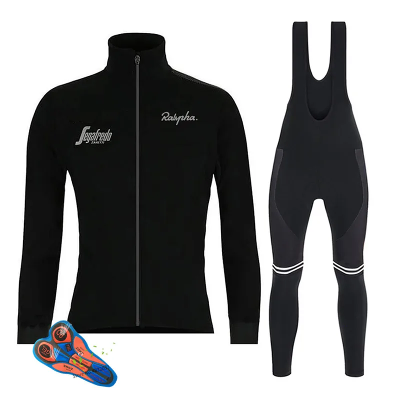 2019 الربيع/الخريف جديد أسود طويل الأكمام الدراجات جيرسي مجموعة مريلة السراويل روبا Ciclismo غطاء دراجة MTB دراجة جيرسي الرجال الملابس