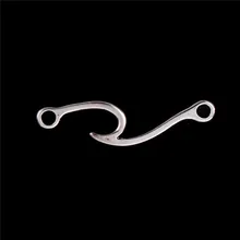 DoreenBeads, цинковый сплав, соединители, волна, античное серебро, стиль, ювелирные изделия, сделай сам, компоненты 33 мм(1 2/") x 8 мм(3/8"), 5 шт