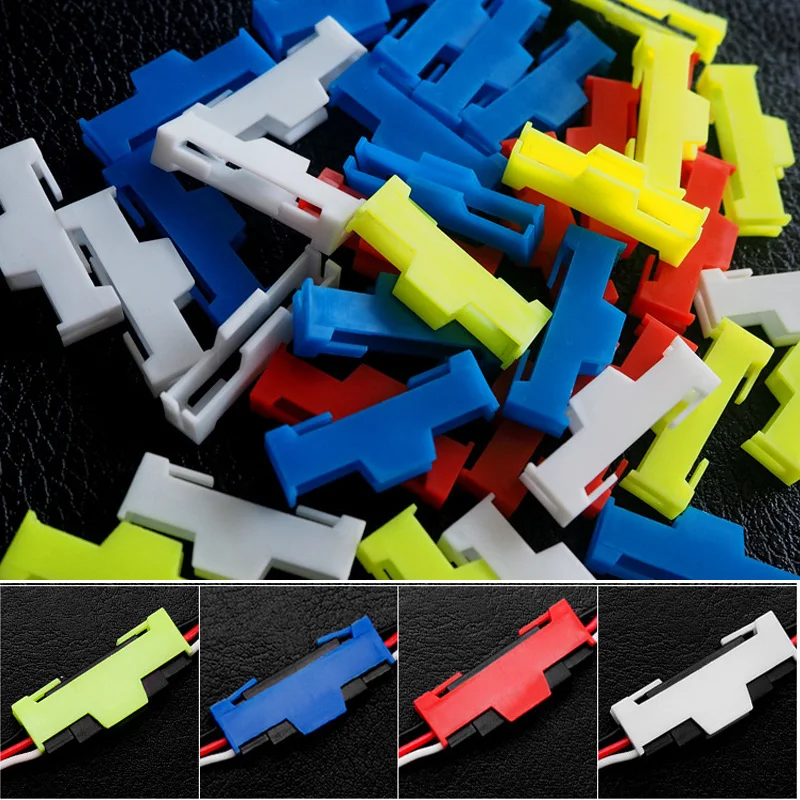 

50pcs/lot Servo Extension Cable Buckle Clip Plastic Servos Cord Fastener Jointer Plugs Fixing Holder for DIY RC Airplane Parts