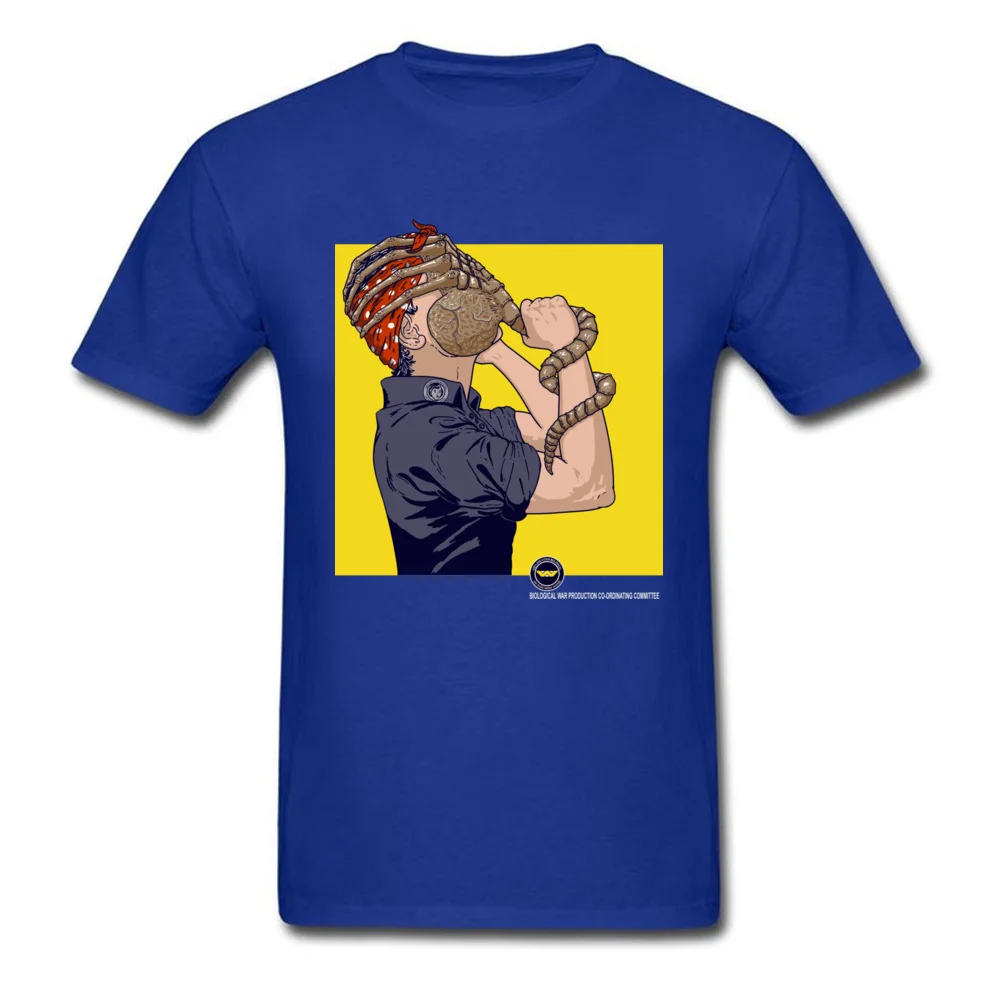 

Horror Facehugger T-shirt Printed Men Tshirt Fashion Blue T Shirts Party Cotton Clothes Hip Hop Streetwear Oversized Top Tees