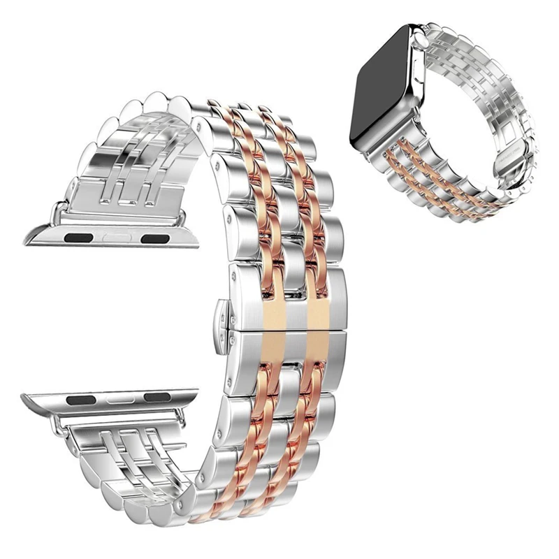

luxury metal Stainless Steel strap for Apple Watch band 4 42mm/38mm bracelet wrist belt for iwatch strap series 4/3/2/1