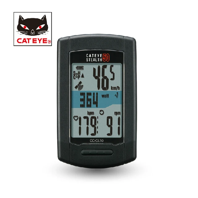 Cheap New CATEYE High Quality Cycling Bike STEALTH 50 Wireless Stopwatch GPS Computer Speedometer Sets Bicycle Accessories Black