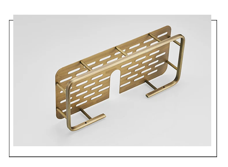 Полки для ванной комнаты античная латунь настенная полка для душевой кабины крючки для полотенец аксессуары для ванной комнаты, Корзина держатель для полотенец 811065
