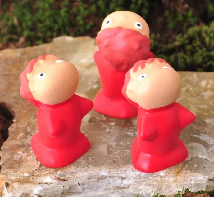 Hayao Miyazaki Ponyo на скале Экшн фигурки игрушка фигурка Поньо кукла миниатюрные DIY