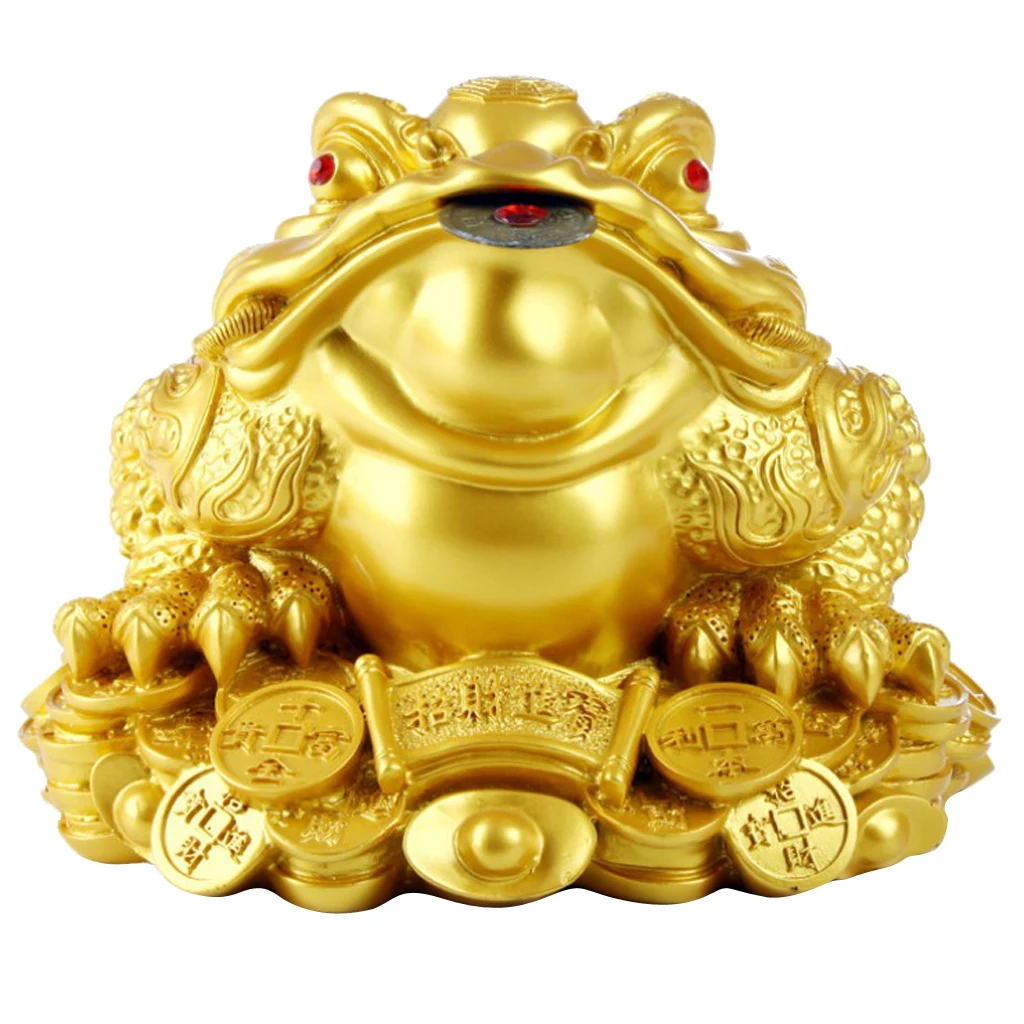 Lucky Money Three-Leg / Ching Bagua Ingot Coin Toad Frog Fortune Feng Shui