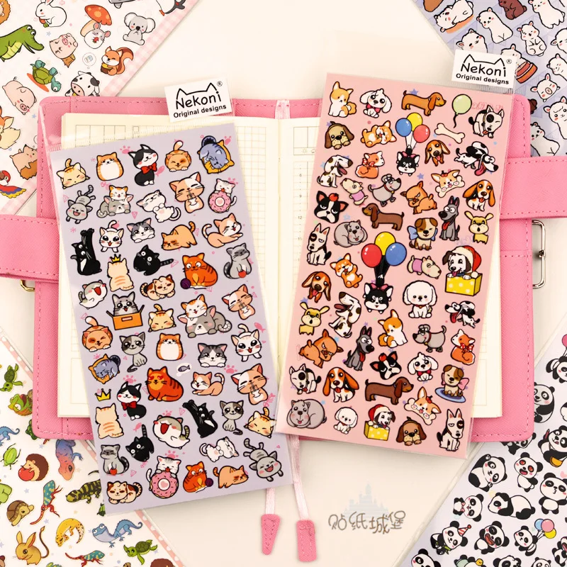 

20 pack/lot Nekoni Panda Shiba Alpaca Animals Bullet Journal Decorative Stationery Stickers Scrapbooking DIY Diary Album Stick