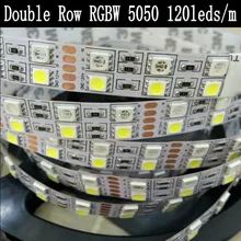 5M Double Row waterproof 5050 SMD RGBW Flexible LED Strips RGBWW RGB+White/warm white DC12V 5M 120led/M 600LEDs IP33/IP67