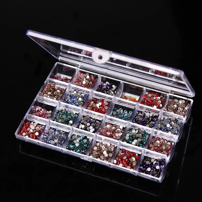 Nail tool box Transparent Plastic Storage Box Organizer Case Nail Art