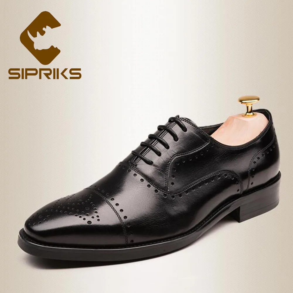 Buy Sipriks Mens Genuine Leather Carved Oxfords