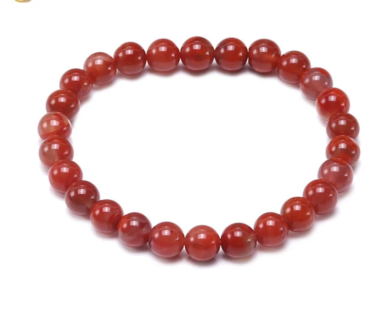 

Japa Mala Agate Bracelet Prayer Buddha Beads Bracelet for Women Men Buddhism Jewelry7"-Selected7-7.5mm Natural Nanhong Agate