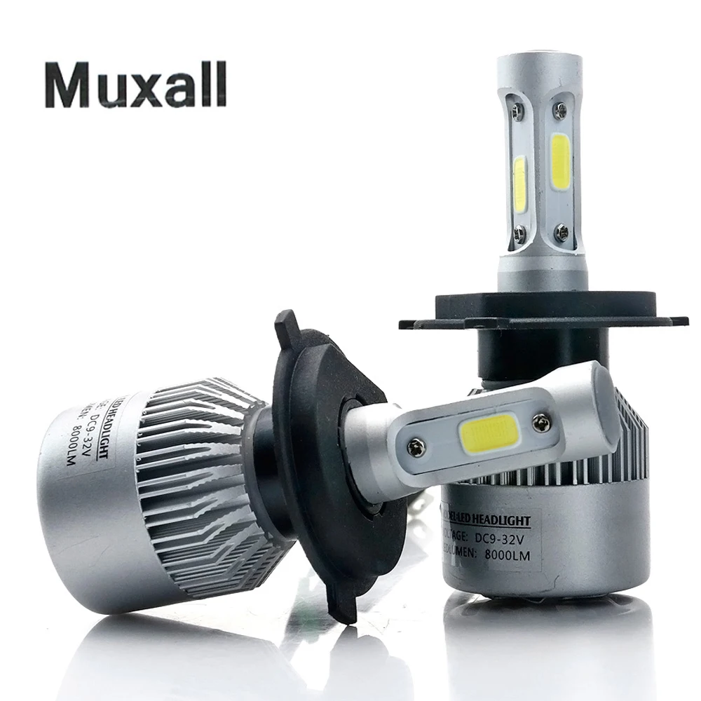 

MUXALL 2PCS H7 H4 LED H1 H11 6500K HB3 HB4 Car Headlight Bulbs 8000LM Super Bright Conversion led automotivo Automotive Headlamp