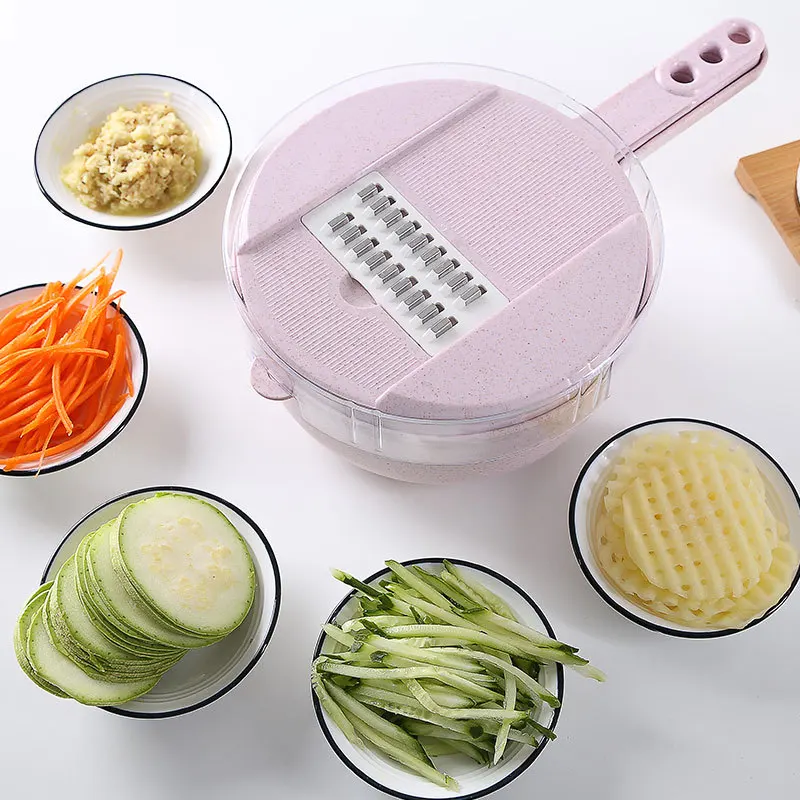 

8 in 1 Multi-function Vegetable Slicer Potato Peeler Carrot Onion Grater with Strainer Vegetable Cutter Kitchen Tools