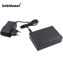 Kebidumei высокопроизводительный настольный компьютер Пластик Универсальный мини адаптер для карт памяти 5 Порты 10/100 Мбит/с базы коммутатор для интернет-сети концентратор