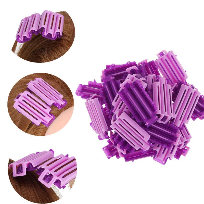 

36/45 Pcs Fluffy Hair Roots Perm Hair Styling Tools Bar Rods Curler Fluffy Clamps Rollers Make DIY Professional Female Hair Tool