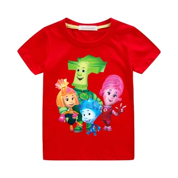 

Boys Girls Summer T-shirts Cartoon The Fixies Tshirts Children Short Sleeve Clothing Kids Casual O-Neck Tees Top Costume ZA096