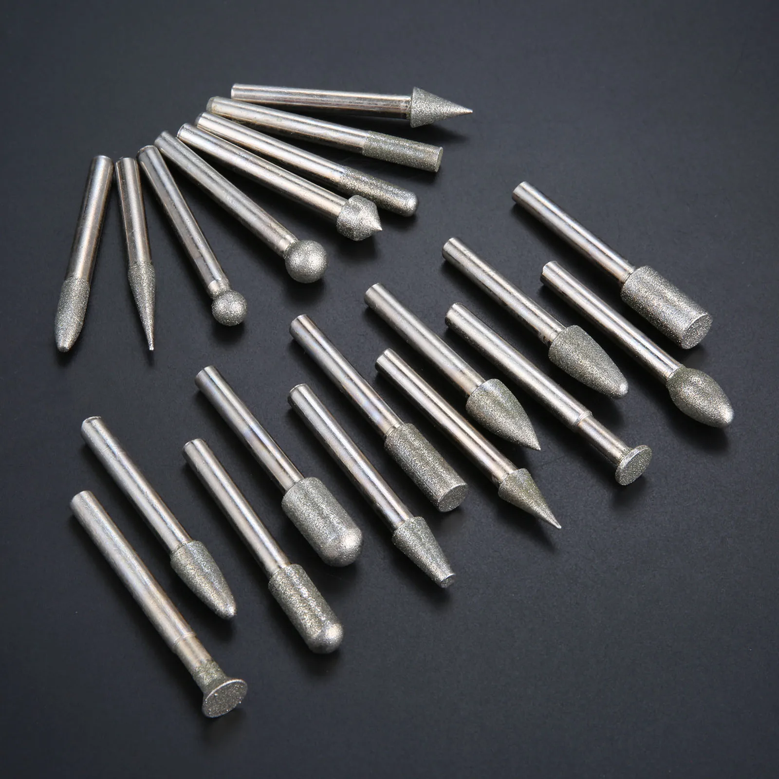 20pcs Diamond Head Burrs Tungsten Burrs Rotary Tool Drill Dit Grinding Head Dremel Accessories Bits 20pcs Diamond Head Burrs Tungsten Burrs Rotary Tool Drill Dit Grinding Head Dremel Accessories Bits