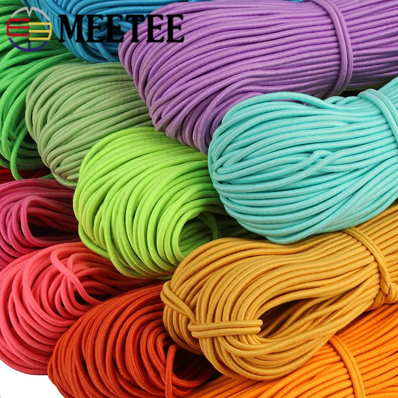 

95Meters 2.5mm Eco-Friendly Elastic Cord Sewing Elastic Bands Rope Round Stretch Rubber Ropes For Hair Bow Garment Tag DIY Craft