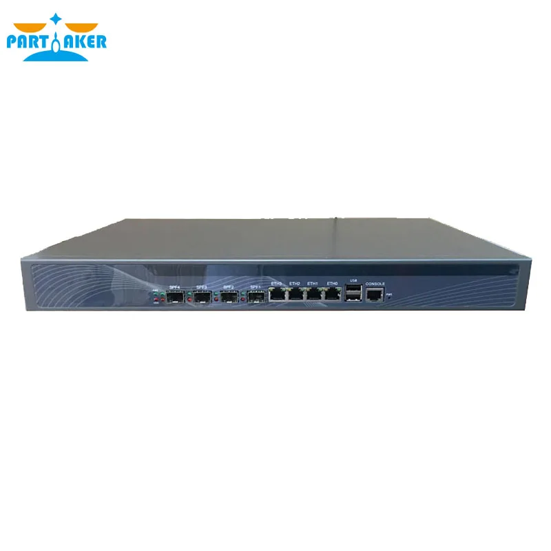 Брандмауэр бытовой 1U с 4 * intel 1000M 82574L Gigabit LAN SPF Intel Core i3 4130 3 ГГц Mikrotik ROS 2 Гб ОЗУ 32