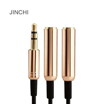 

JINCHI 24K gold-plated headphone splitter one-two converter 3.5mm stereo audio cable
