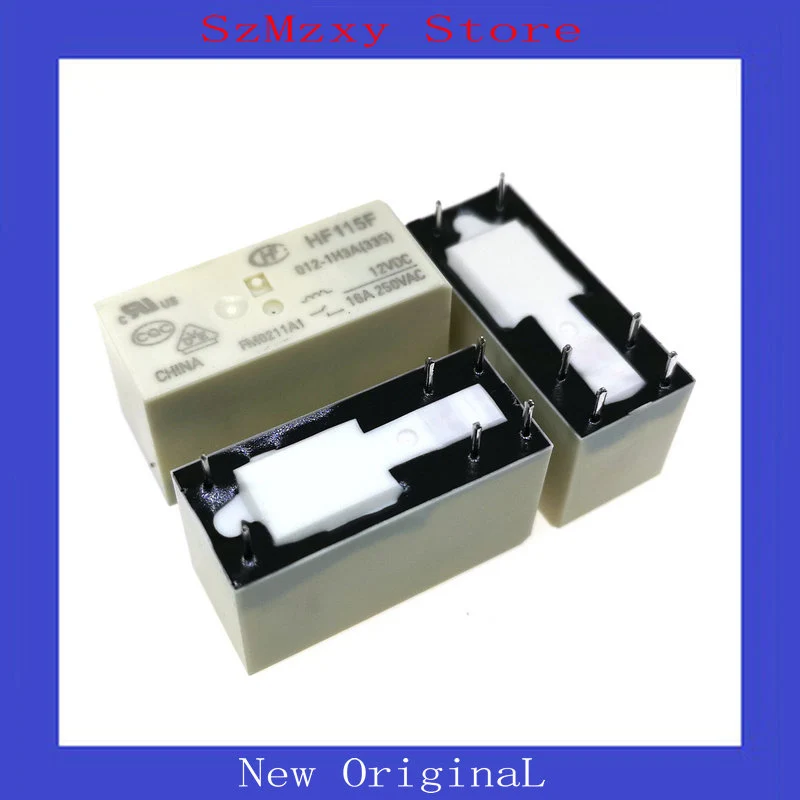 012-1HS3A Rel/é de Potencia DealMux 5 Pcs 12VDC 250VAC 16A 6 Terminal DPDT NO HF115F-I