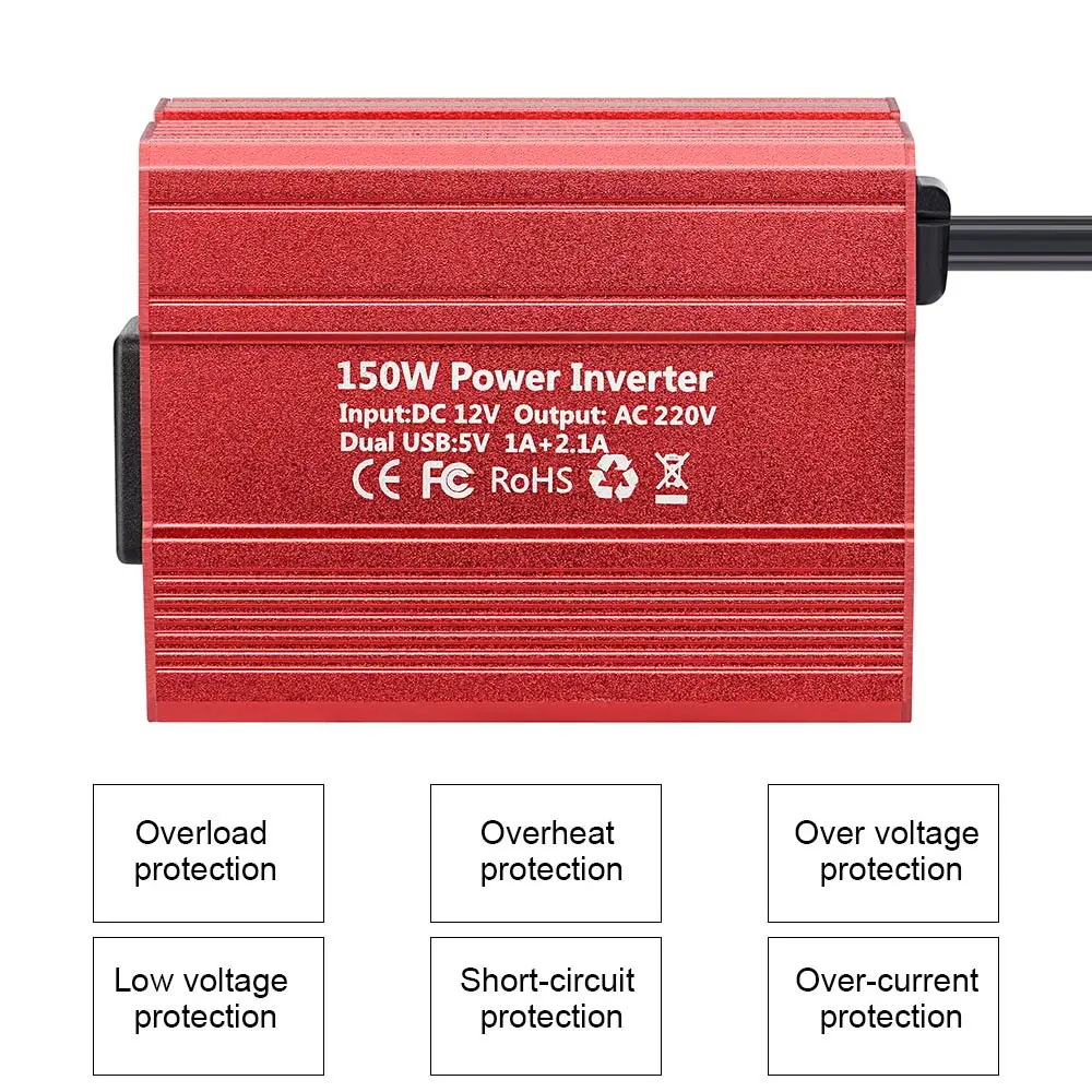 SUNYIMA 150 Вт пиковая мощность 300 Вт DC12V до 220 В USB модифицированный синусоидальный инвертор конвертер Солнечный источник питания