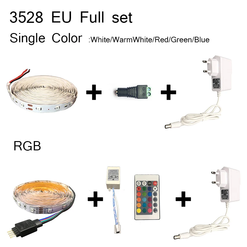 SMD 3528 RGB 300 светодиодный полосы света 5 m 60 светодиодный s/m светодиодный 12 V Водонепроницаемый белый теплый белый красный зеленый синий гибкие