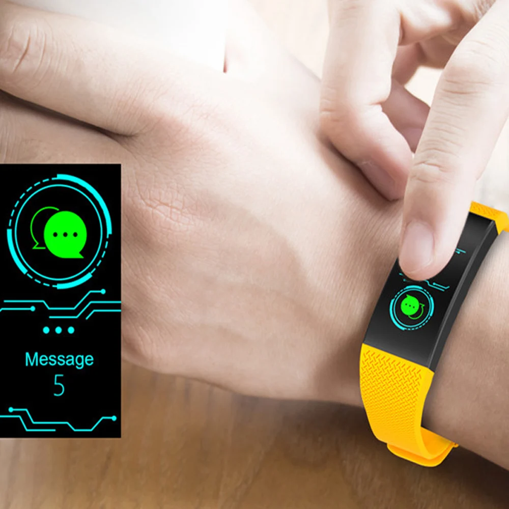QW18 Smart Bracelet IP68 Waterproof Smartband Heart Rate Sleep Monitor Sports Passometer Fitness Tracker Bluetooth Smartwatch.