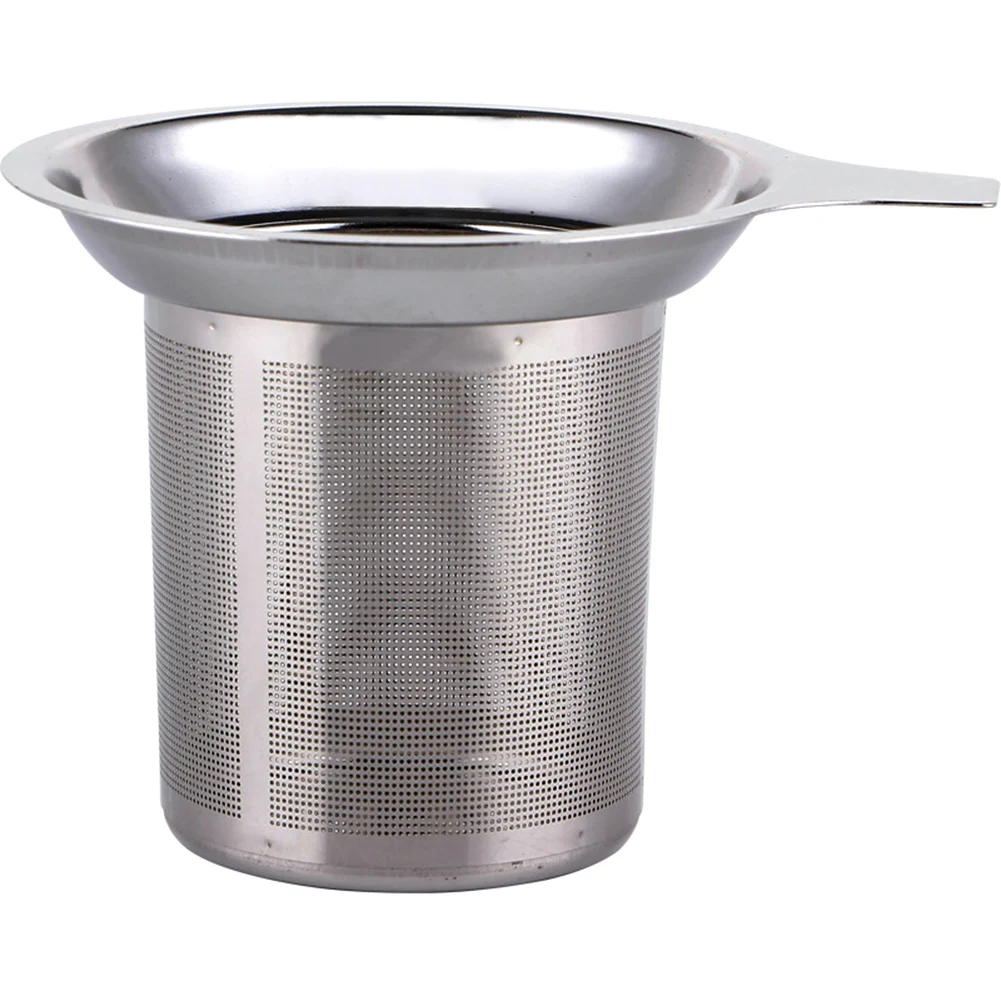 

Reusable Mesh Tea Strainer Basket Filter Tea Leaf Kitchen Accessories Stainless Steel Specular Light Horn Mouth Infuser