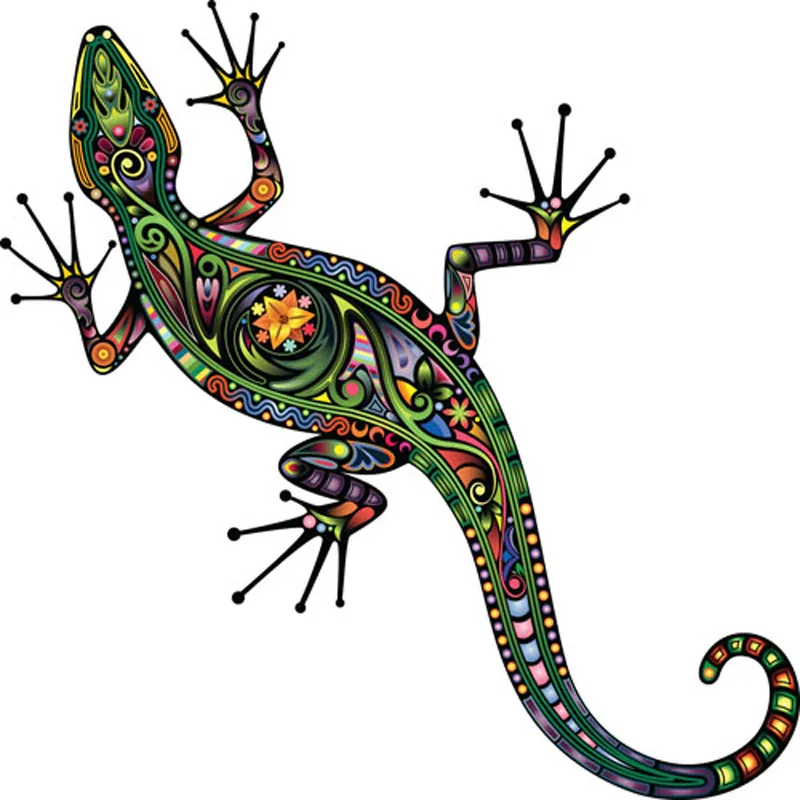

Lizard Sea Horse Elephant Deer Flower Pattern Wall Sticker For Computer Sticker Removable Decal Ethnic Unique style Home Decor