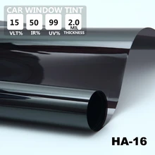 Тонировка, Тонировочная пленка 1.52x30 м 5ftx98ft vlt15% IR50% УФ отказ 99% окна автомобиля Оттенок Плёнки roll высокое качество УФ отказ солнечный Плёнки защиты Фольга
