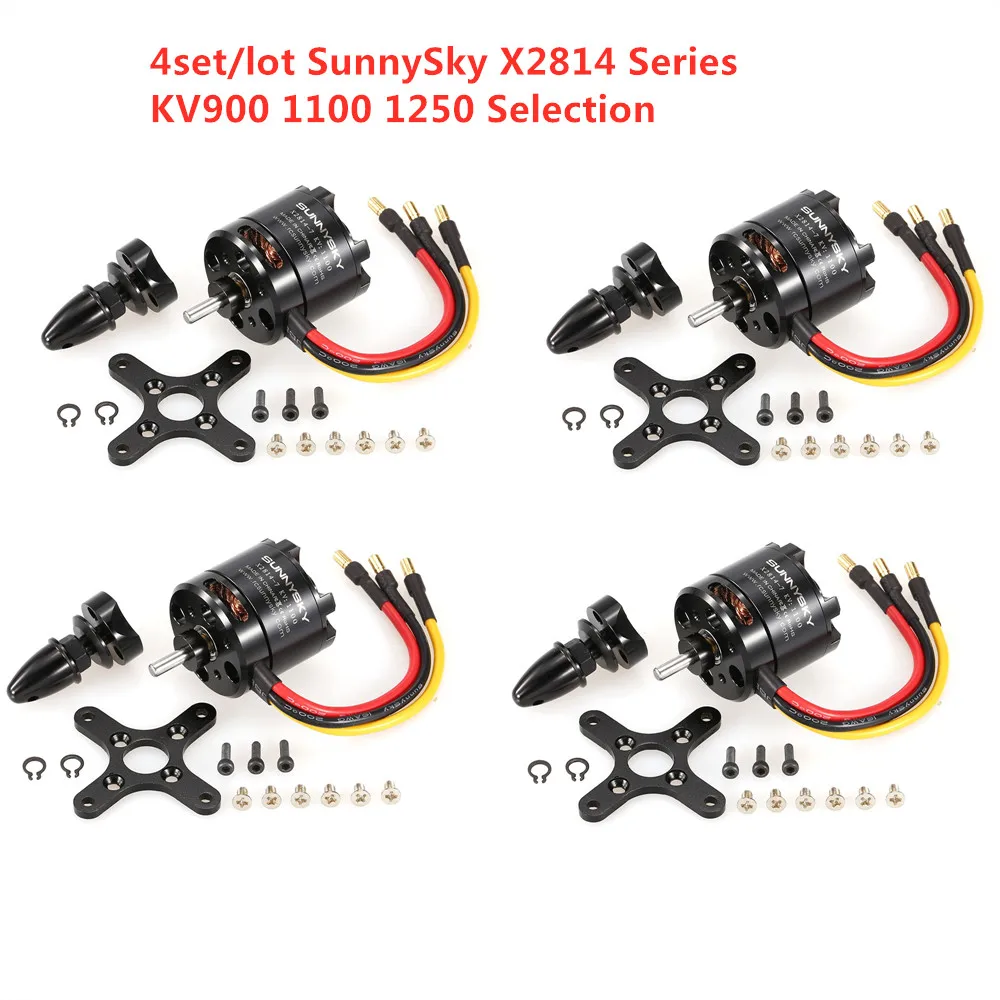 4PCS/Lot SunnySky 2814 X2814 900KV 1100KV 1250KV 3-5S Brushless Motor for RC Airplane Helicopter Fixed-wing Drone RC Motor
