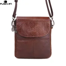 Marque de mode mini portable en cuir Véritable Hommes sacs de Haute Qualité Naturel Cowskin casual Hommes messenger sacs À bandoulière Satchel