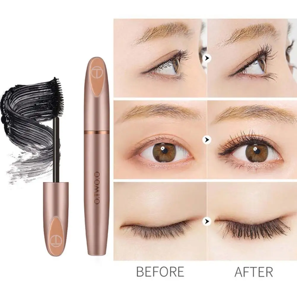 

O.TWO.O Eyelash Black Mascara 3D Silk Fiber Thick Mascara Long Eyelashes Extension Make Up Mascara Waterproof Long Lasting Lash