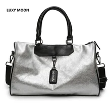 Top Quality PU Leather Handbag Women’s Travel Duffel Bag Causal Male Duffle Shoulder Bag Large Capacity Crossbody Bags Tote