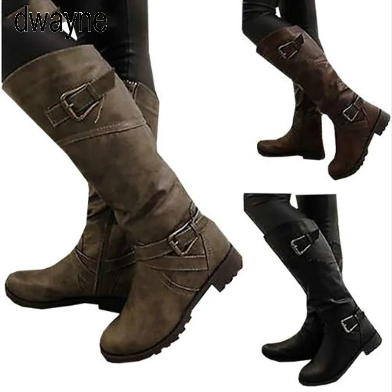 

2019 Newest Women Boots Thigh High Boots brand Wearing Simple Style Sexy mid calf Boots High Heels Shoes Woman plus size